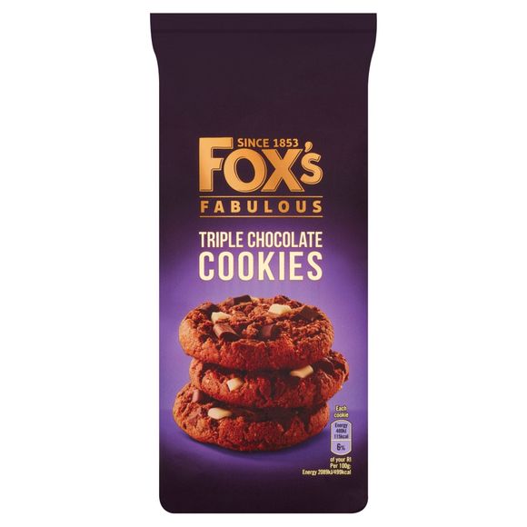 Fabulous Triple Chocolate Cookies 180g Fox's